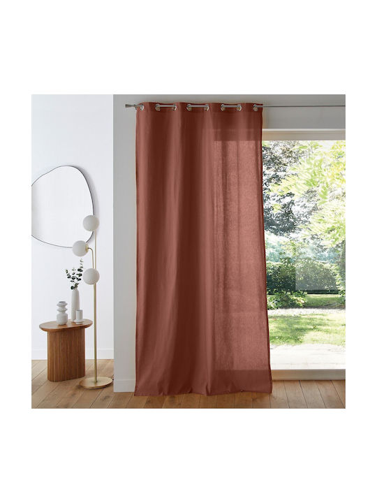 La Redoute Interieurs Curtain with Grommet Brown 324054701_12483_26 135x220cm