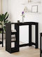 Vidaxl Console Table Shelf Black 124x46x103.5cm Engineered Wood 1 Pc Black
