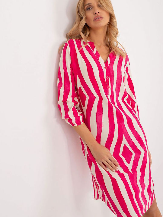 Sublevel Dress Pink, Fuchsia