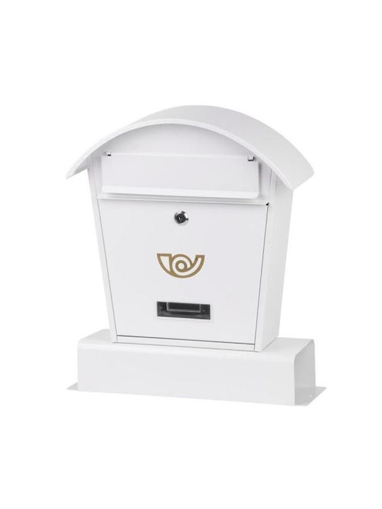 Strend Pro Cutie Poștală pentru Exterior Metalic în Culoarea Alb 40x14x49cm SK-