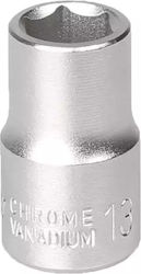 Socket 1/2" 6-sided 13 Mm