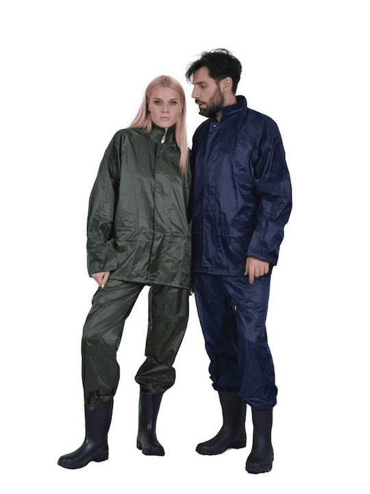 Adiavroxo (Work Aprons & Sleeves) Водоустойчиво Мъжко Палто Работно Син