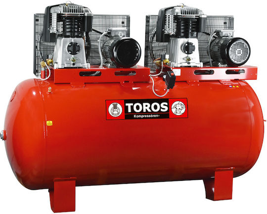 Toros Τριφασικό Κομπρεσέρ Αέρος με Ισχύ 5hp και Αεροφυλάκιο 500lt