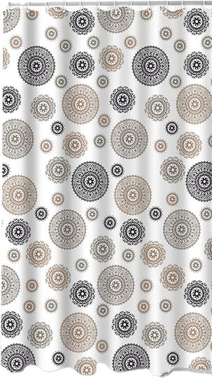 Ιόνιον Κουρτίνα Μπάνιου 180x180cm Circles 07.055.000