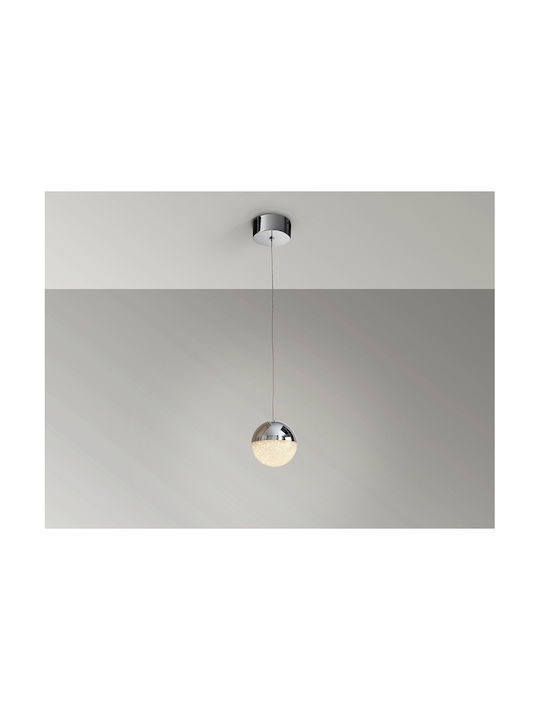 Sphere Pendant Light LED Silver