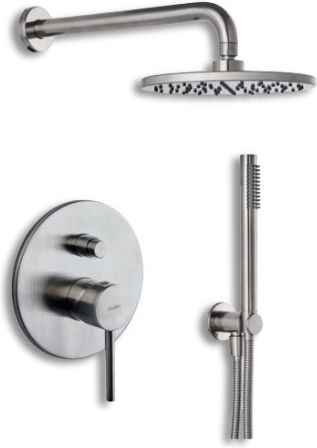 Viospiral Etna Built-in Mixer, Hand Shower & Shower Head Set for Shower Silver