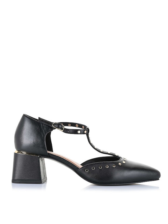 Gioseppo Leather Black Heels