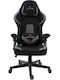 Raptor Fury Fabric Gaming Chair with Adjustable Arms Gray