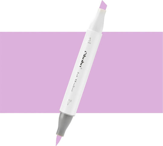 Ohuhu Honolulu Brush & Chisel Deep Lilac V160 Drawing Marker 6mm Double Tip