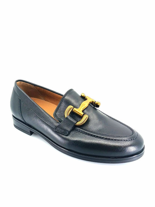 Gabor Δερμάτινα Γυναικεία Loafers σε Μαύρο Χρώμα