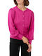 Kaffe Women's Knitted Cardigan with Buttons Fuchsia