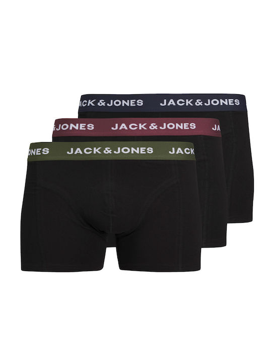 Jack & Jones Boxeri pentru bărbați black 3Pachet