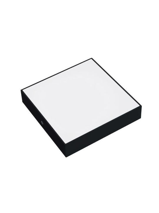 Sofia Square-24 Plafonieră LED Neagră Lumină Rece 24W 170x170 mm 2160 Lm Negru