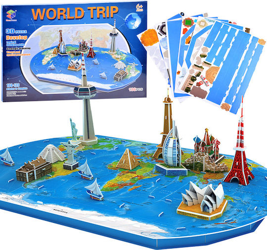 Spatial Earth Map Of The World Puzzle 3D 136Stk.