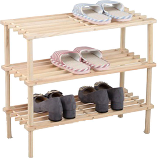 Holz Schuhschrank 74x26x49cm