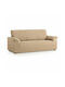 Elastic Cover for Three Seater Sofa Beige 1pcs