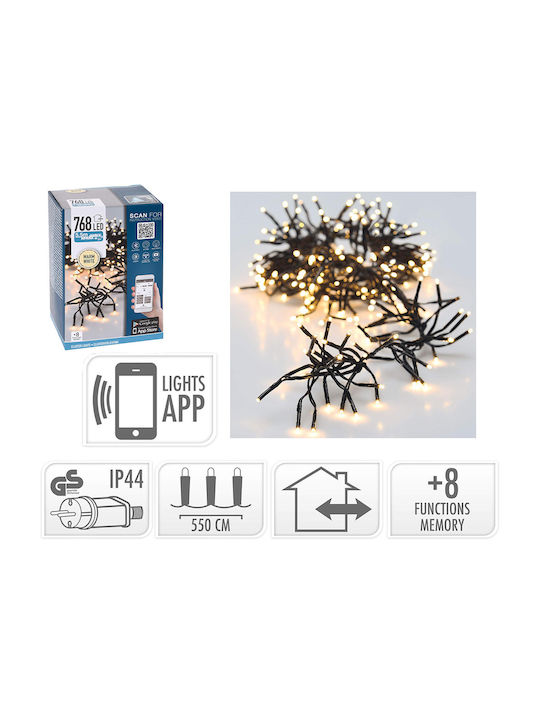 768 Λαμπάκια LED 5.5μ. Θερμό Λευκό σε Σειρά