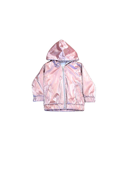 Joom Kinderjacke mit Kapuze Rosa