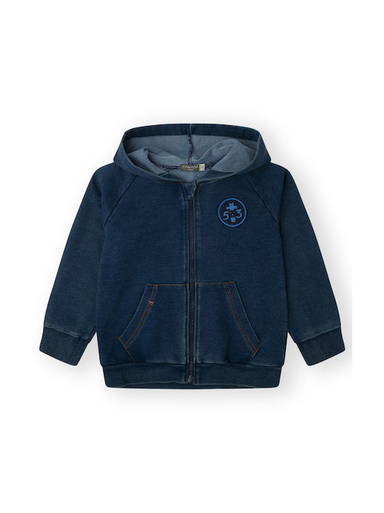 Canada House Kids Denim Jacket with Hood Indigo Blue