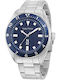 Nautica N83 Finn World Men's Watch 44mm Battery with Silver Metal Bracelet