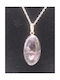 Cabochon Ametrine Necklace Steel Chain