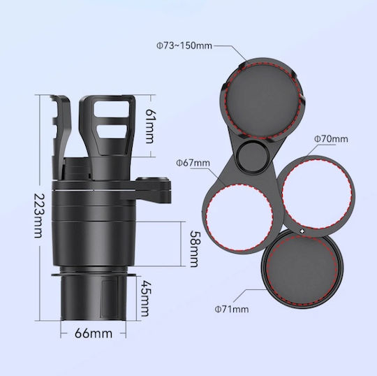 Carman Car Cup Holder 1 Position for Console