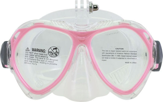 Speedo Μάσκα Θαλάσσης με Αναπνευστήρα Παιδική Sport Dual Ροζ