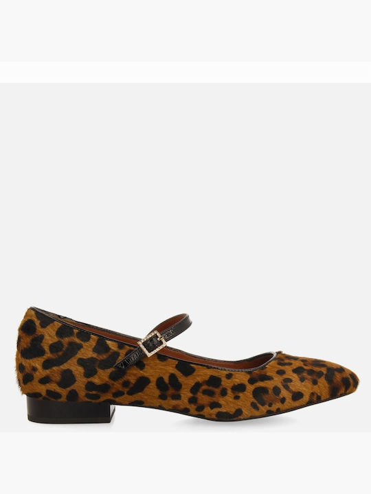 Gioseppo Leopard Ballerinas Brown