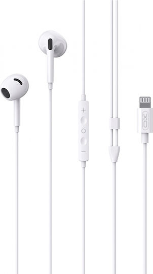 XO Ep79 Earbuds Handsfree Ακουστικά με Βύσμα Lightning Λευκό