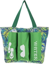 Lalos Fabric Beach Bag Green
