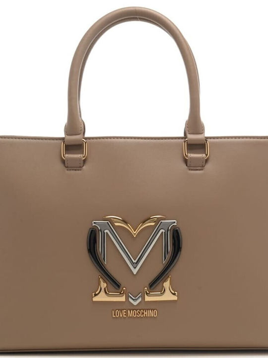 Moschino Damen Tasche Hand Beige