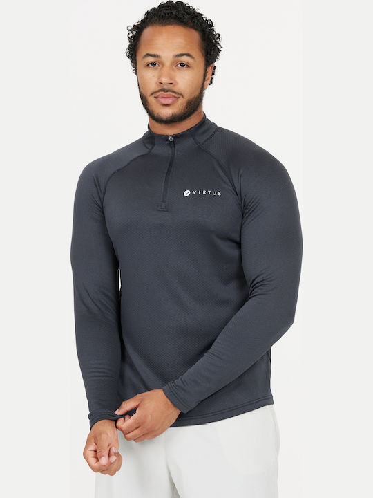 Long Sleeve Athletic Blouse Blue Nights