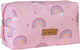 Dinos Barrel Pencil Case 1 Compartment Pink 1pc