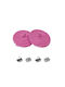 Elastische flache Schnürsenkel Pink Metallstopper 1m
