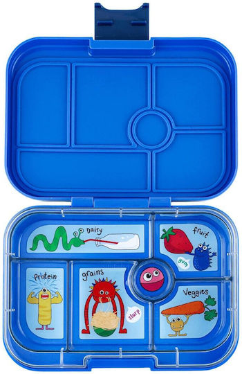 Φαγητοδοχείο Yumbox Original 6 Χωρίσματα Surf Blue Funny Monsters