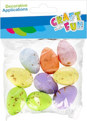 Decoration Dek Styrope Eggs 45mm 9pcs Mix Col 12/144