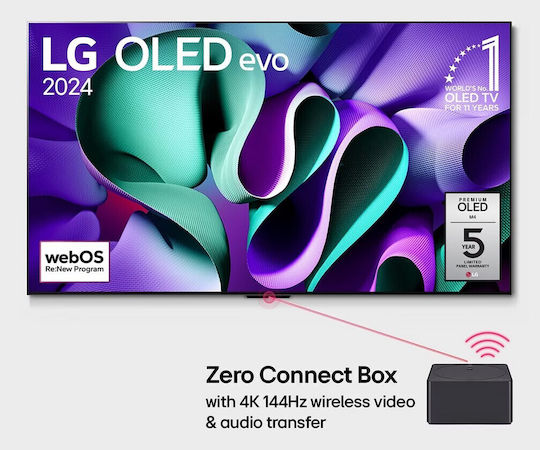 LG Smart Τηλεόραση 77" 4K UHD OLED evo AI M4 HDR (2024) OLED77M49LA