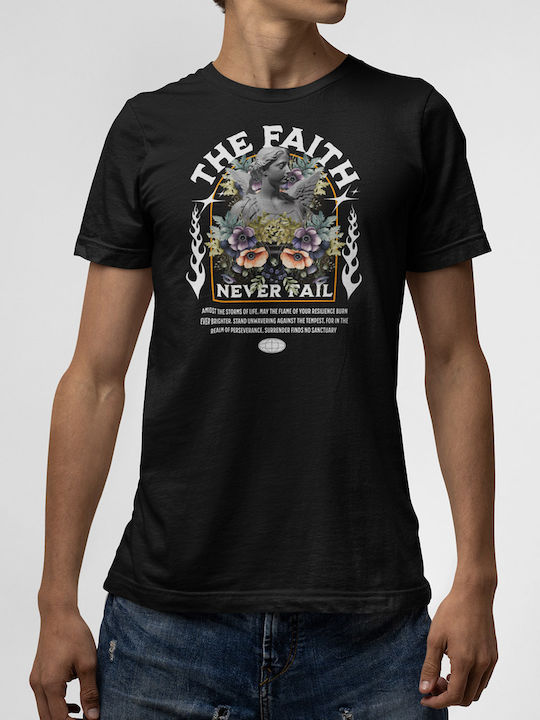 T-shirt Black Faith Never Fail