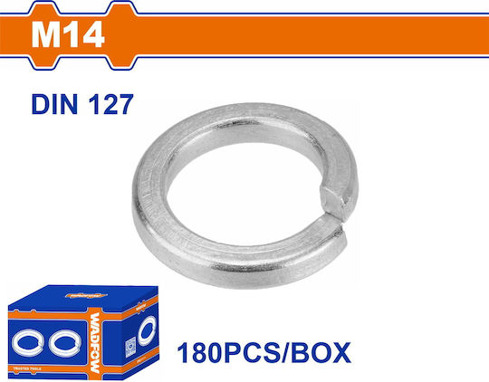 Wadfow Ροδέλα Γκρόβερ για Βίδα M14mm 180τμχ DIN 127