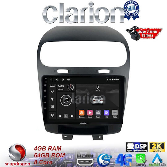 Clarion Ηχοσύστημα Αυτοκινήτου για Fiat Freemont 2008> (Bluetooth/USB/WiFi/GPS/Apple-Carplay/Android-Auto)