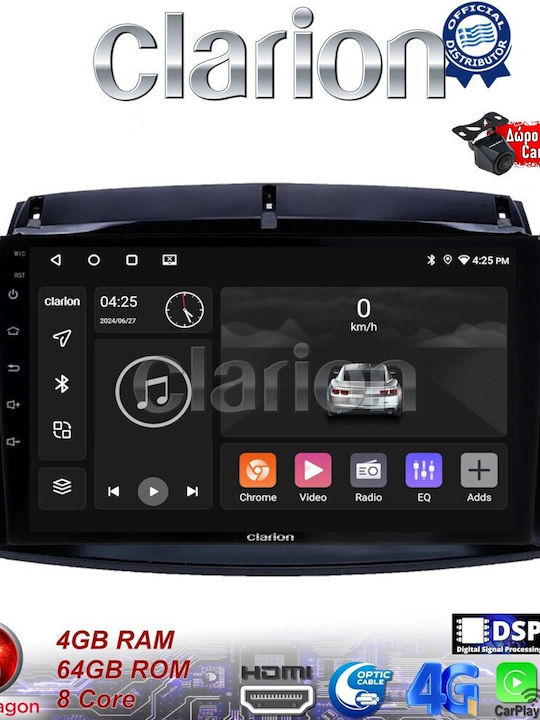 Clarion Auto-Audiosystem für Renault Koleos 2006>2017 (Bluetooth/USB/WiFi/GPS/Apple-Carplay/Android-Auto)
