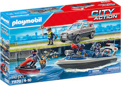Playmobil City Action Police Poscig on the Water pentru 4-10 ani