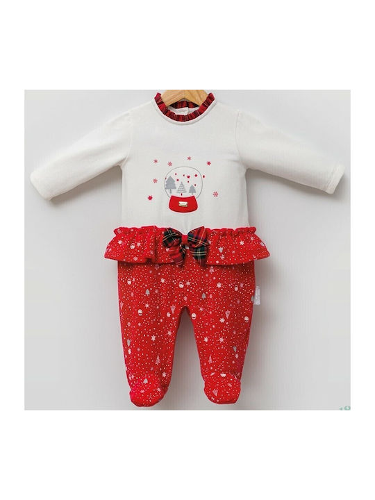 Baby Bodysuit Velvet Red