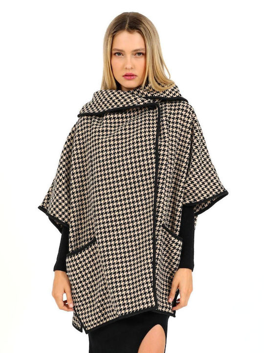 Doca Beige Damen Poncho