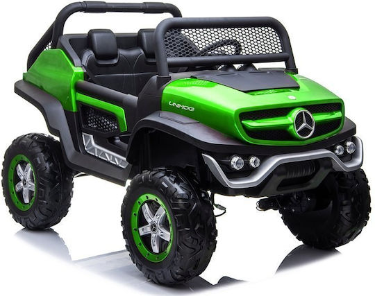 Детска Електрическа Кола Две места с Дистанционно управление Unimog Зелен