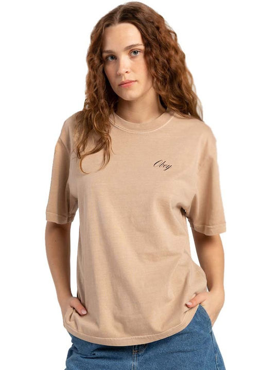 Pigment Γυναικείο T-shirt Μπεζ