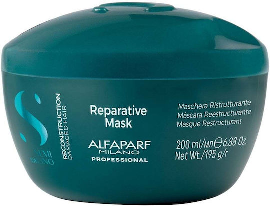 Alfaparf Milano Professional Semi Di Lino Reconstruction Reparative Hair Mask for Strengthening 200ml