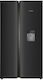 Muhler Side-by-Side Kühlschrank 503Es NoFrost H176.8xB92xT63cm. Schwarz NF677SBSIE