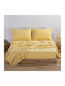 Nef-Nef Homeware Bettlaken Doppelter mit Gummiband 140x200+30cm. Basic Yellow