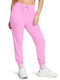 Rival Παντελόνι Φόρμας με Λάστιχο Fleece Pink